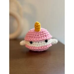 *Pre-Made Plushie* The Woobles Bjorn the Narwhal: Sweetie Edition Crochet Whale